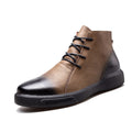 New arrival cowhide bootswinter men's bootsmencasual leather shoes non-slip men's shoes youth trendy shoes