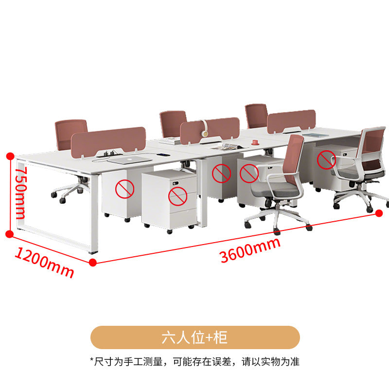 Saint li office desk and chair set - minimalist modern computer desk with partition, staff booth, office furniture