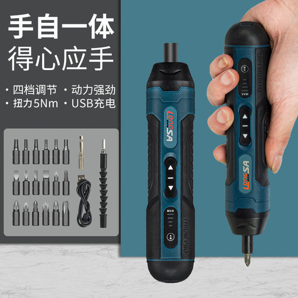 Torque adjustment straight handle 3.6V electric screwdriver small multi-function removal screwdriver lithium battery electric screwdriver