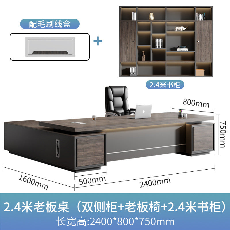 Saint li office desk - luxurious executive office desk and chair set - minimalist modern ceo desk - cross-border e-commerce