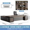 2.4m table+6 door bookcases+chairs