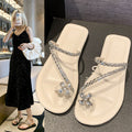 2025 summer new fashion versatile flip-flops - trendy beach thongs, korean style women's sandals