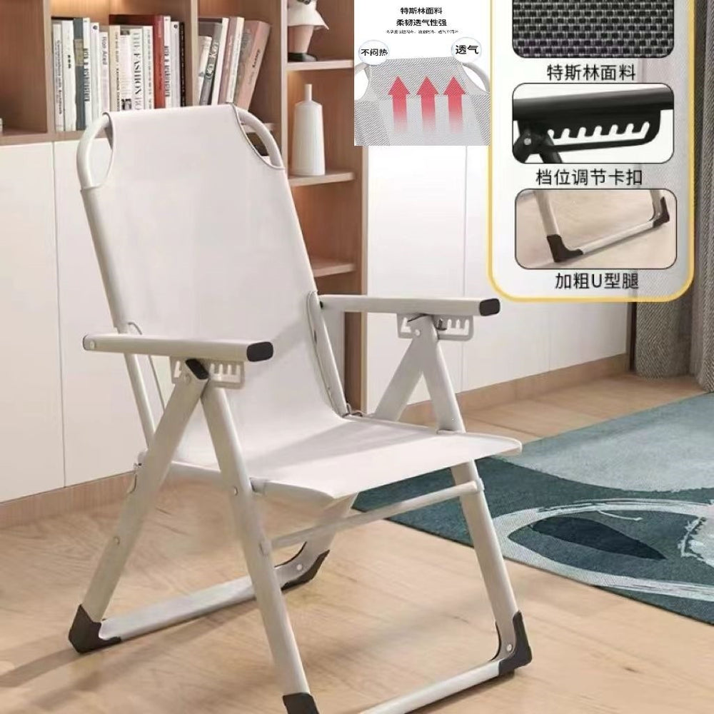 Foldable recliner office plaid foldable casual chair lazy sofa chair casual reclining chair