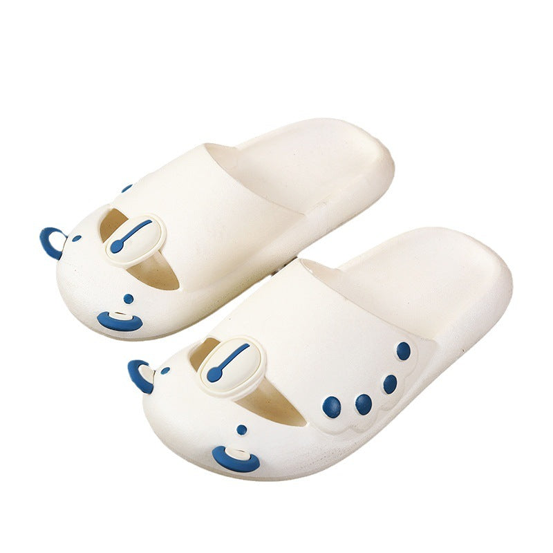 Cute 2023new arrival slippers women's bear crocs funny baotou summer non-slipoutwear sandals feeling like stepping on shit