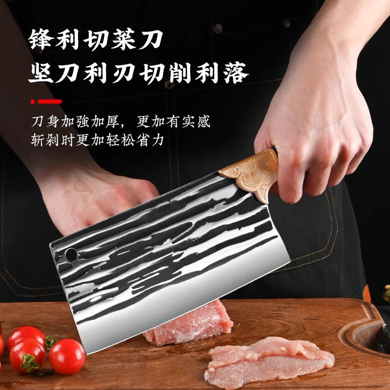 Forged household kitchen knife, chopping knife, vegetable knife, meat knife, slicing knife, kitchen lady's kitchen knife, special chopping knife