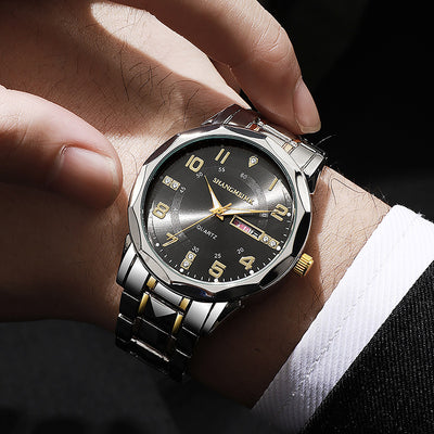 Shangmei men's business watch - waterproof, luminous, trendy quartz wristwatch for students and high school students