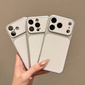 Girly heart plain leather large window phone case suitable for iphone17 apple 16 all-inclusive anti-fall protective case wholesale 13