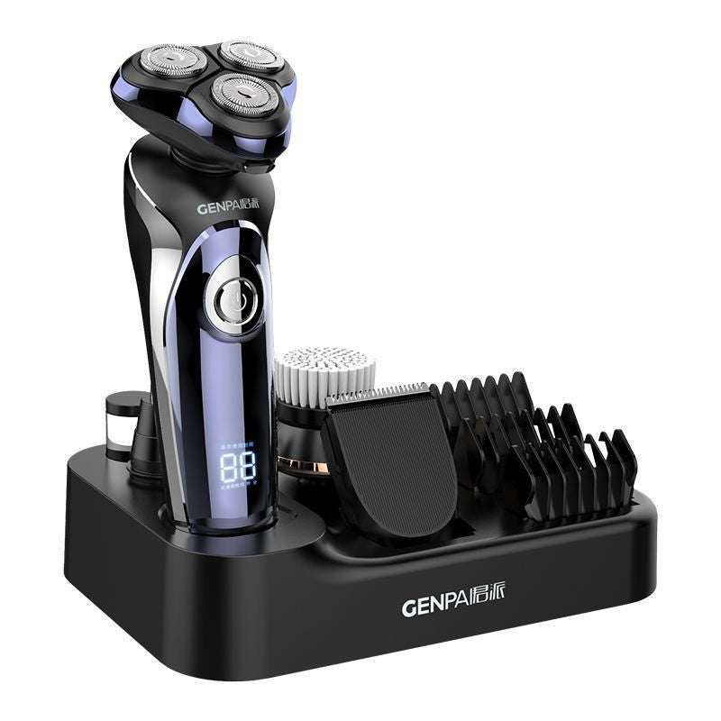 Full body washable electric shaver men's grooming kit lcd display lithium battery rechargeable custom razor