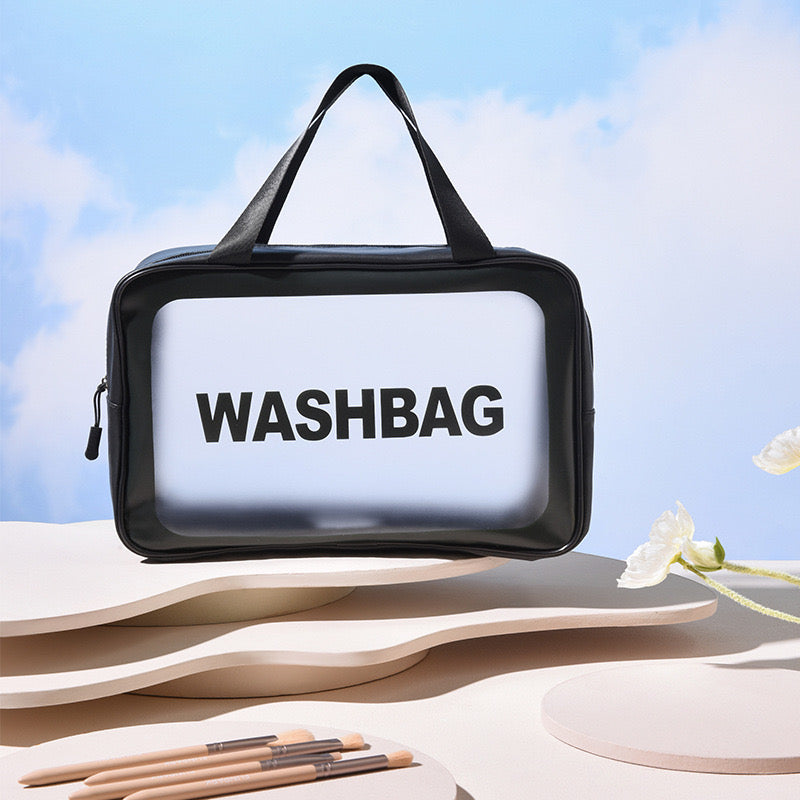 Wash storage bag Premium waterproof single-layer cosmetic bag Portable large-capacity transparent travel cosmetic storage bag