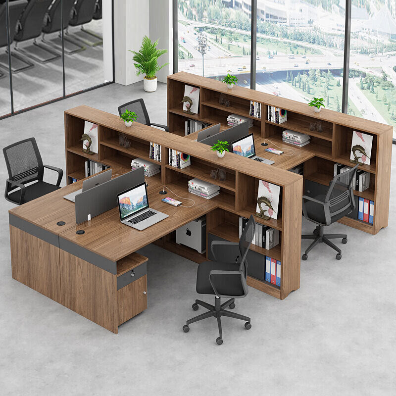 Staff office desk office simple modern financial room four-person desk workstation employee card desk chair