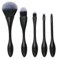 Portable mini makeup brush set - includes foundation, powder, blush, and eyeshadow brushes - all-in-one makeup brush organizer