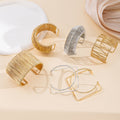 Wholesale alloy women's bracelets - european & american style, wide band fashion jewelry, unique polished spring-loaded open bangle