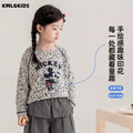 Girls' cartoon print top - new fashionable and versatile autumn long-sleeve sweet style t-shirt base layer - wholesale