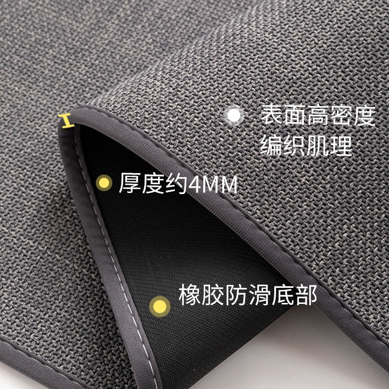 Style woven bathroom non-slip foot mat, toilet absorbent floor mat, toilet dirt-resistant and anti-drop carpet, toilet door mat