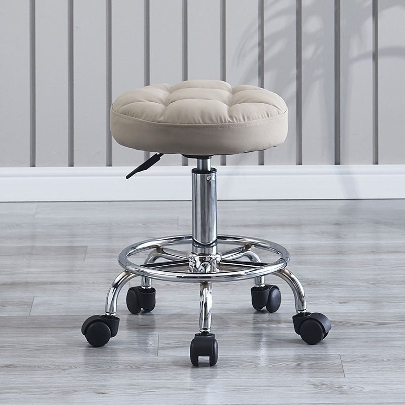 Barber chair makeup manicure live broadcast special adjustable round stool for home bedroom dressing stool movable backrest large work stool