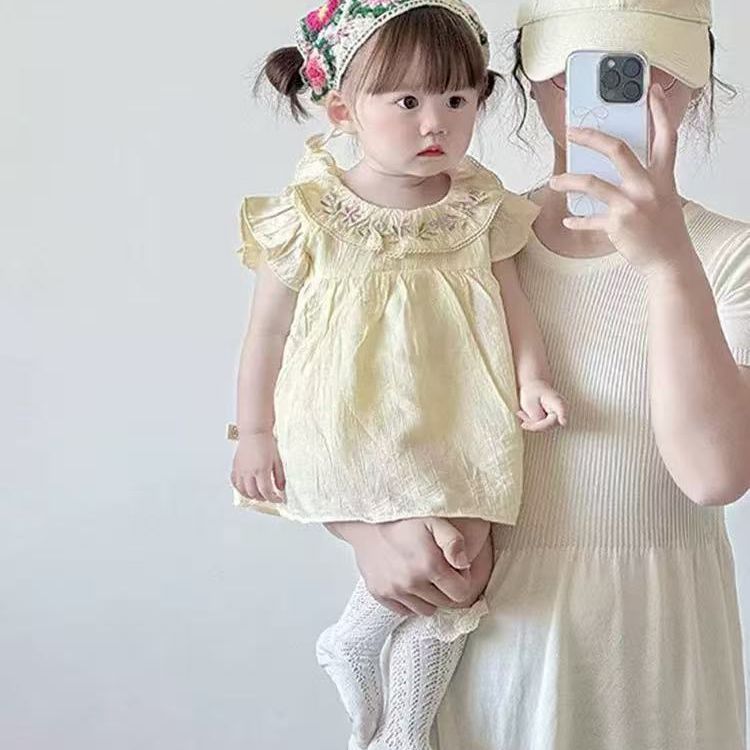 Summer baby girl romper dress - lightweight, sweet, and cute dopamine summer outfit