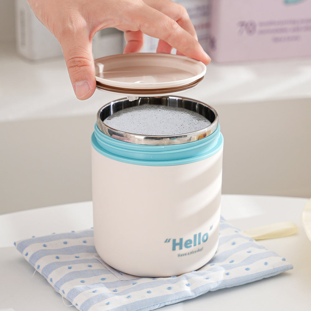 304 stainless steel portable lunch box - double layer insulated soup & porridge cup - office worker's sealed instant noodle bowl - bento box