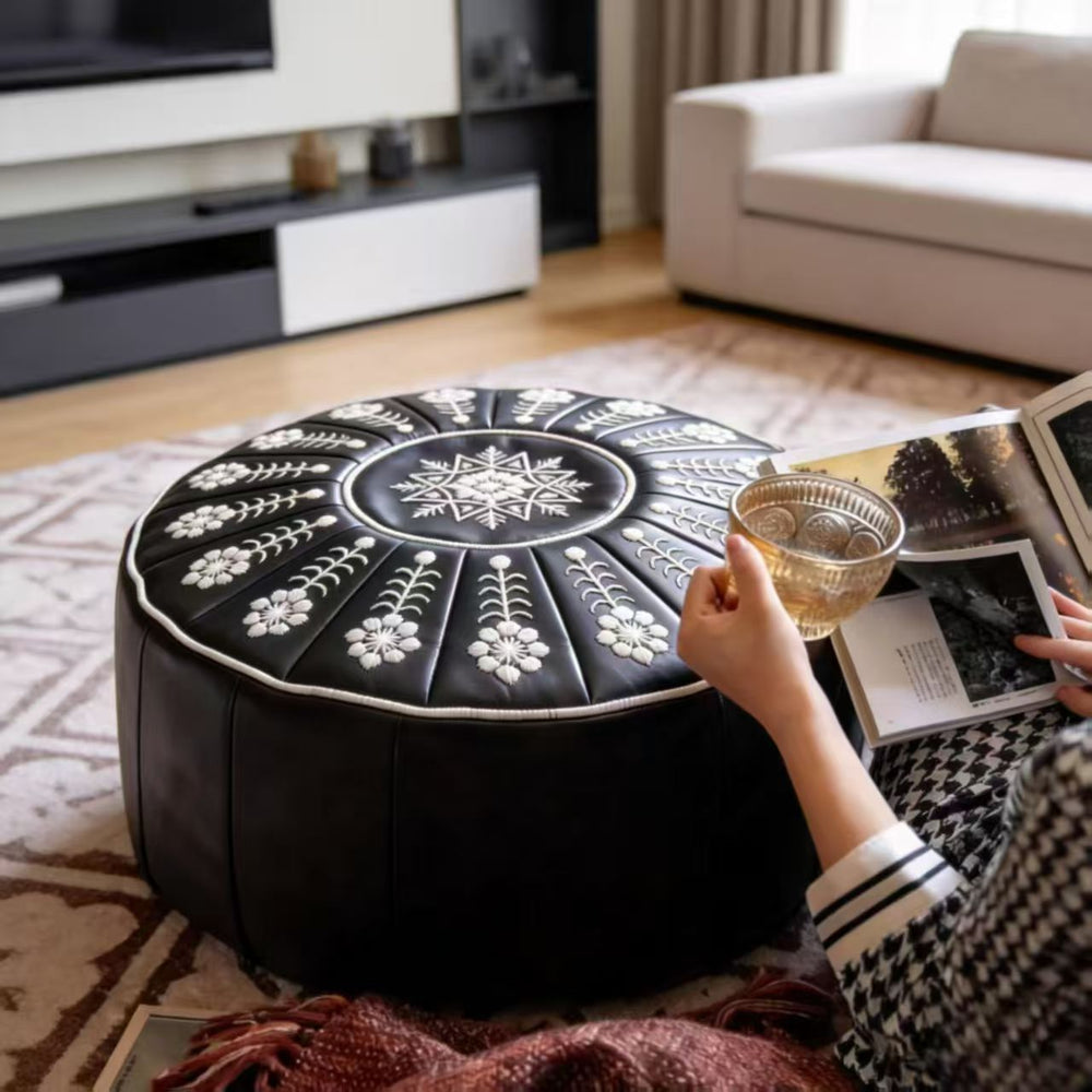 Storage stool, stool, futon, stool, old clothes, filled sofa, living room, bedroom, shoe changing stool, moroccan lazy low stool