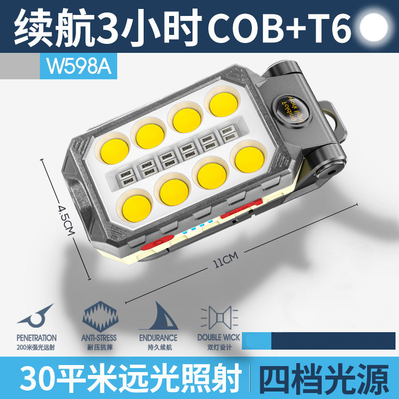 Cross-border LED strong magnetic work light Car warning light Portable flashlight Multifunctional auto repair light Charging maintenance light