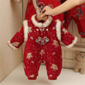 Newborn infant rompers baby clothes autumn and winter outfits new year's outfit winter baby first birthday dress outdoor wear onesies