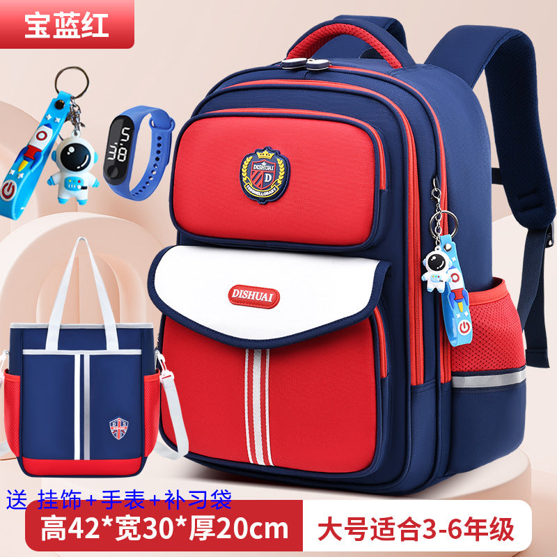 2026 new school backpack for elementary school students, grades 1-6, boys and girls, ultra-lightweight, load-reducing, and spine-protecting