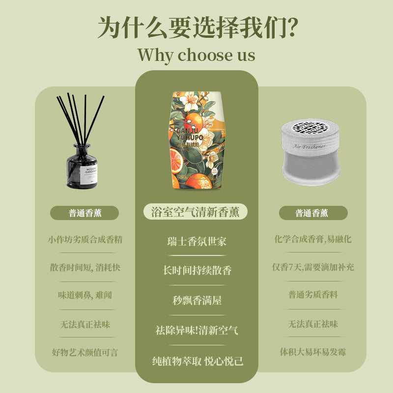 Tiktok trending bathroom aromatherapy: indoor odor eliminator, home fragrance, toilet & bathroom odor remover, perfume factory direct