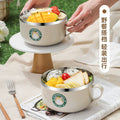 304 stainless steel instant noodle bowl - student meal bowl with lid, creative water filter, convenient noodle bowl, dormitory lunch box - $6 gift