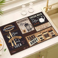 Kitchen drain mat diatom mud tableware drying mat countertop bar water-absorbent heat-insulating table mat coffee machine non-slip mat