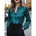 Wish bestseller: autumn new arrival - satin printed long sleeve shirt for independent stores