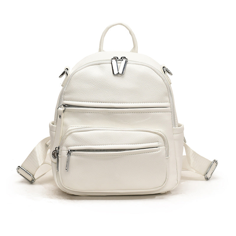 New Internet celebrity fashion versatile backpack trend super fire small schoolbag high quality  best-selling solid color backpack