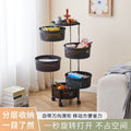 Kitchen storage rack - home fruit & vegetable organizer, freestanding rotating, detachable multi-tier shelf, grocery storage rack