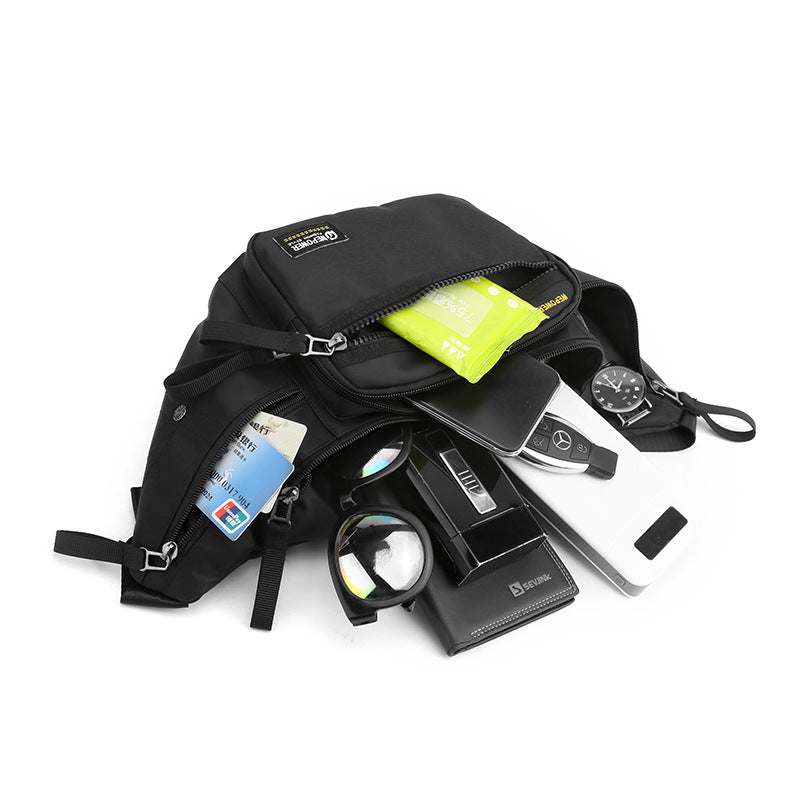 Factory wholesale new breast bag men's messenger bag outdoor running fanny pack multi-functional large-capacity shoulder bag