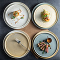 Kiln-turned-steak plate, creative western food plate, steak plate, commercial catering plate, for home ceramic dish plate