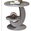Accessible luxury slate sofa side table casual modern double-layer corner table small round table creative balcony coffee table bedside table round table