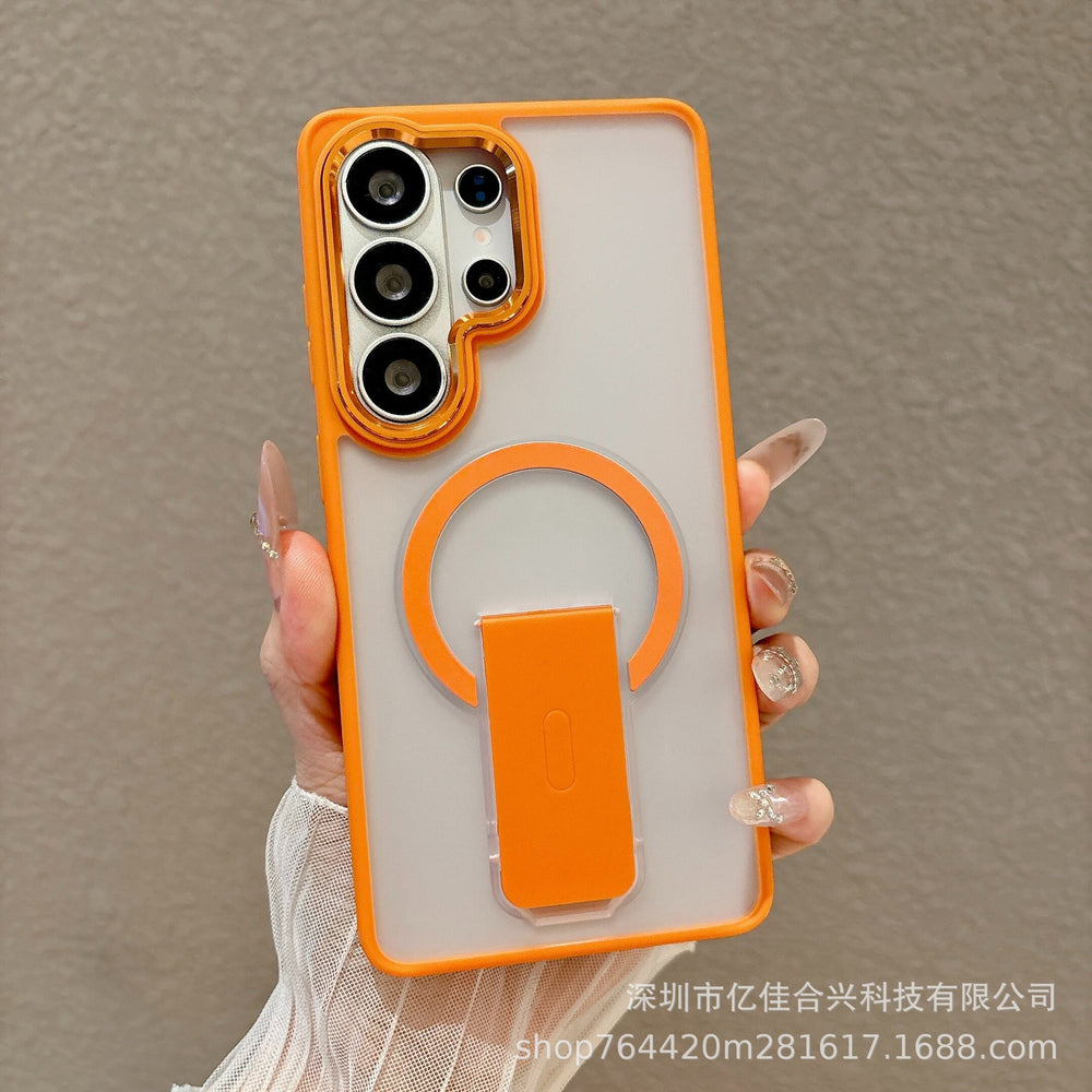 Samsung s26 ultra matte skin feel phone case s25 wireless charging magnetic stand cross-border export a56 protective cover