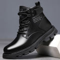 Spring martin boots british style high top waterproof leather boots knee socksfleece-linedheattech cotton shoes men's short boots snow boots