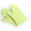Solid color quilted oven mitts - thickened, microwave safe, baking, oven, anti-scald, heat insulation, non-slip, high temperature resistant, extra thick insulation