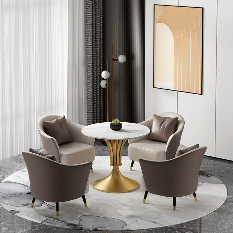 Nordic table and chair set, single sofa, hotel sales office, reception area, balcony, office break area furniture, reception
