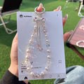 Luxury rhinestone butterfly phone charm crystal pendant wristlet chain accessories - high-end mobile phone lanyard for women