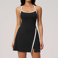 nude yoga dress women's sexy cut out breathable silm fitness sports quick-drying short yoga clothes for women