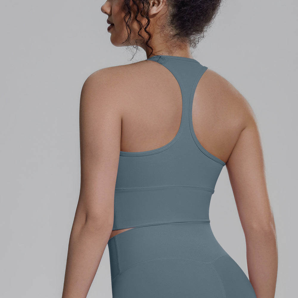 New arrival cross-border pure color i-shaped back tight breathable sports intimates running fitness yoga wear vest tops for women