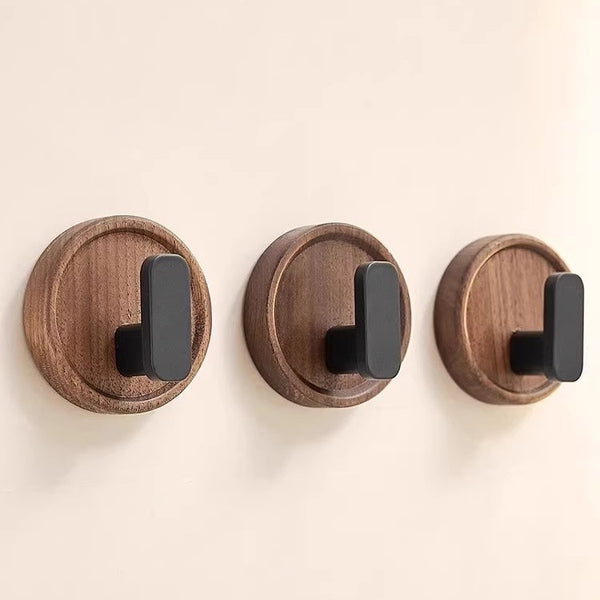 Walnut bathroom hook, strong viscose hanger, wall hanging single hook, no punching, clothes adhesive hook behind the door