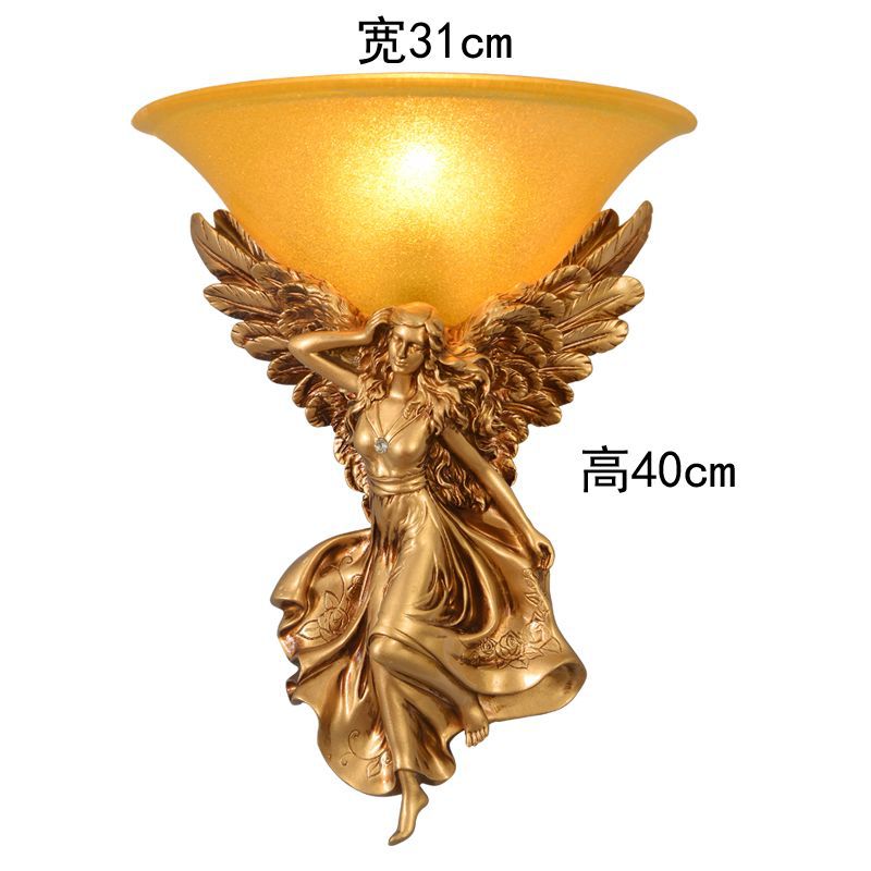European style wall lamp angel bedroom bedside lamp living room tv background wall creative elephant lamp aisle deer head lamp