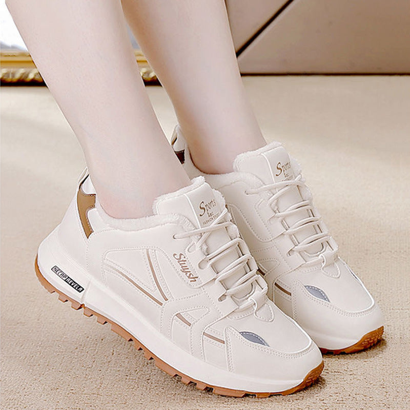 Low ankle women's shoes winter new arrivaltrendywinter shoes fleece-linedthickened cotton shoes cold-proof heattechcasualthick sole short boots