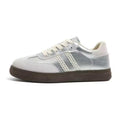 Retro silver german training shoes for women 2026autum with skirt lace edge thick solecasual waffle agan sneakers