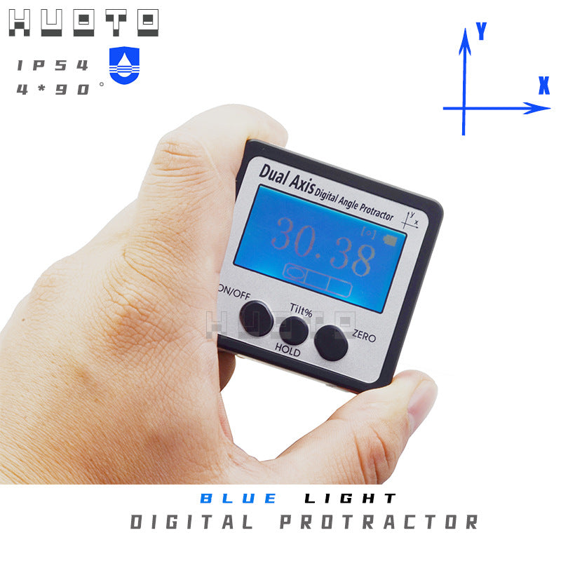 Digital display inclination box 4 * 90 with magnetic electronic digital display level 360 degrees new IP54 biaxial inclination box