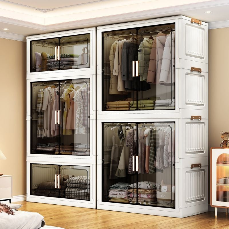 Installation-free children's wardrobe, baby snacks and sundries, foldable storage cabinet, baby wardrobe, for home storage cabinet