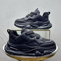 Popular men's shoes winter breathable mesh casual hidden heel dad shoes youth running shock-absorbing sports shoes