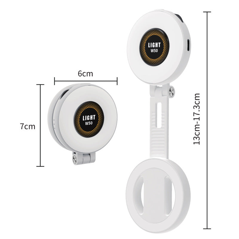 New w50 magnetic fill light for phones and tablets - portable, handheld, stable, adjustable brightness, perfect for horizontal and vertical shooting