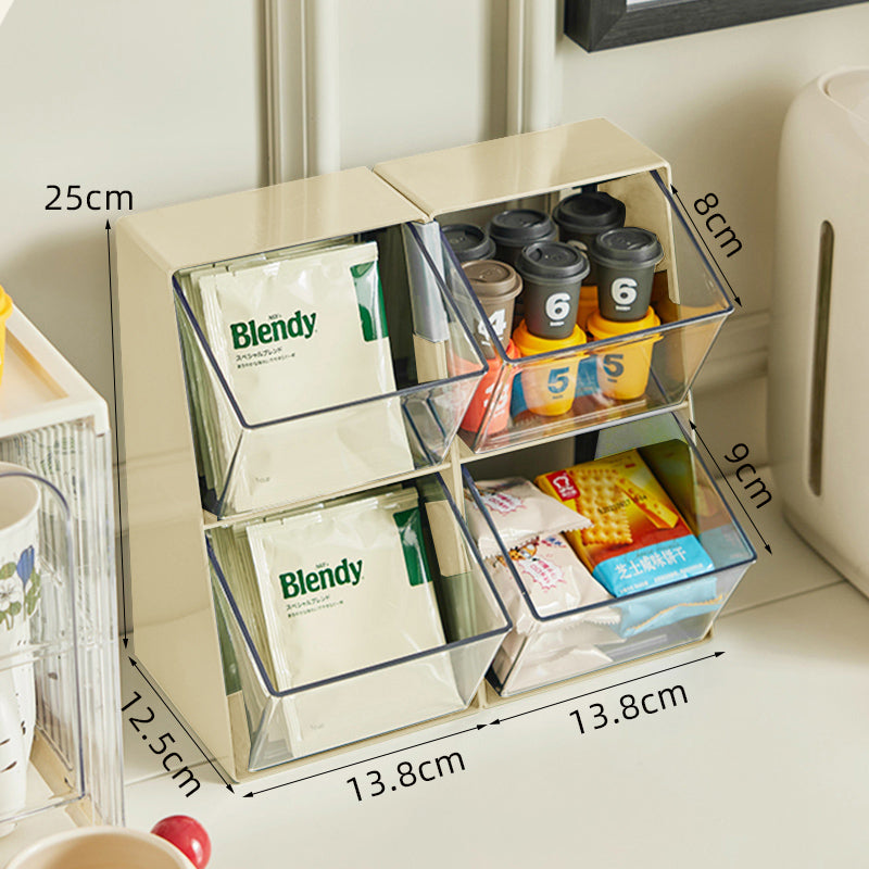 Capsule coffee storage desktop office pantry bar display box creative snacks hanging ears tea bag rack